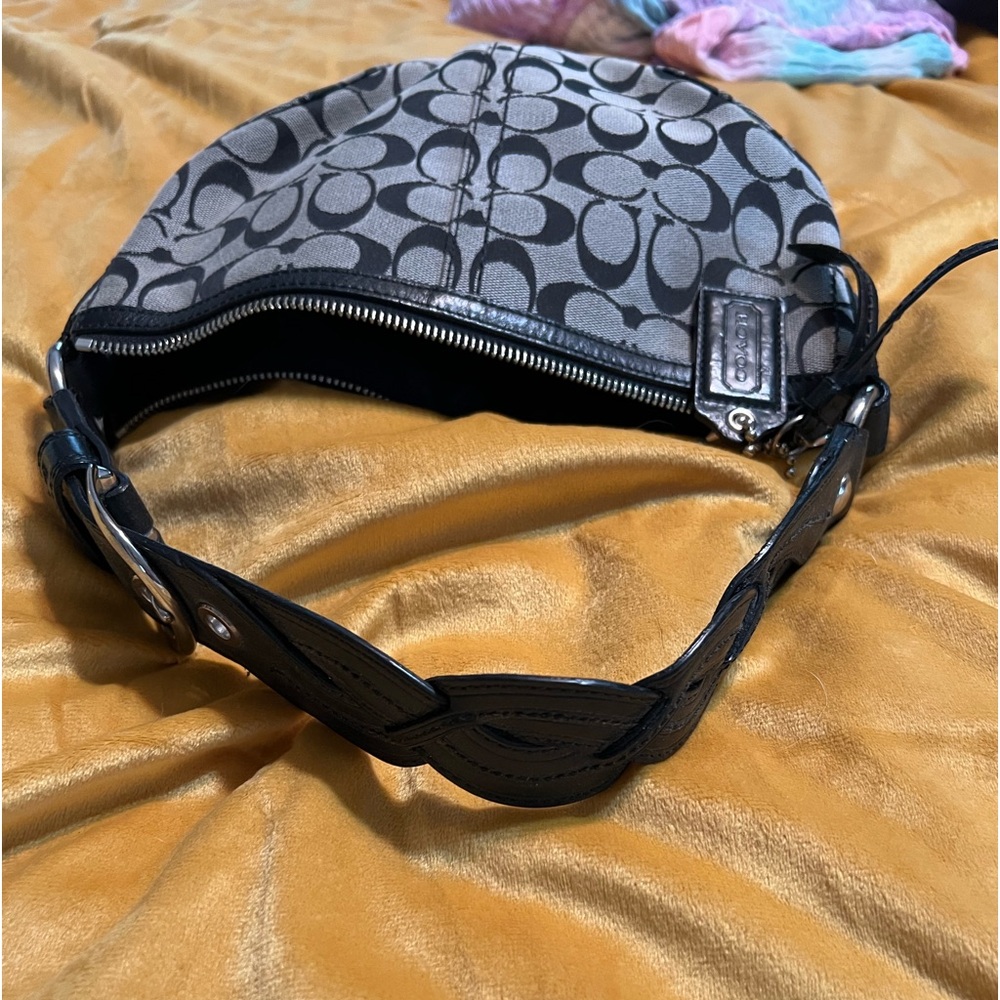 Coach Black Signature Hobo Braided Bag Monogram 11857 - Picture 6 of 9